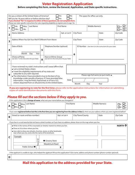 Free Voter Registration Forms Pdf – Eforms