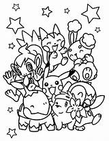 Pokemon Coloring Kids Color Print Pages Incredible sketch template