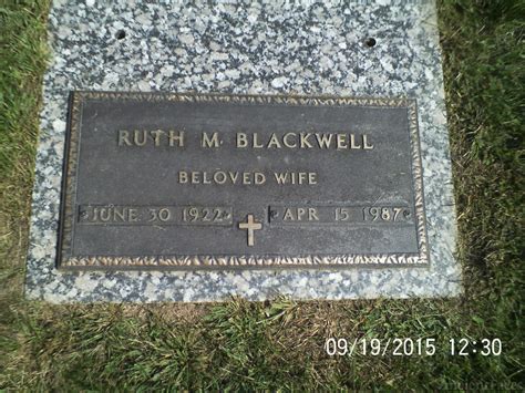 Ruth M Blackwell Gravesite