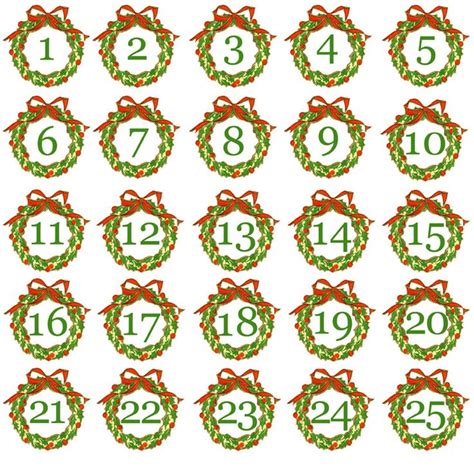 freeprintableadventcalendarnumbers printable advent calendar