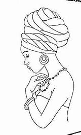 Africanas Negras Negra Africanos Mulher Turbantes Afro Africano Africana Cuadros Africaine Imagen Silueta Etnia Pintar Turbante Africain Fille Cony Blanca sketch template