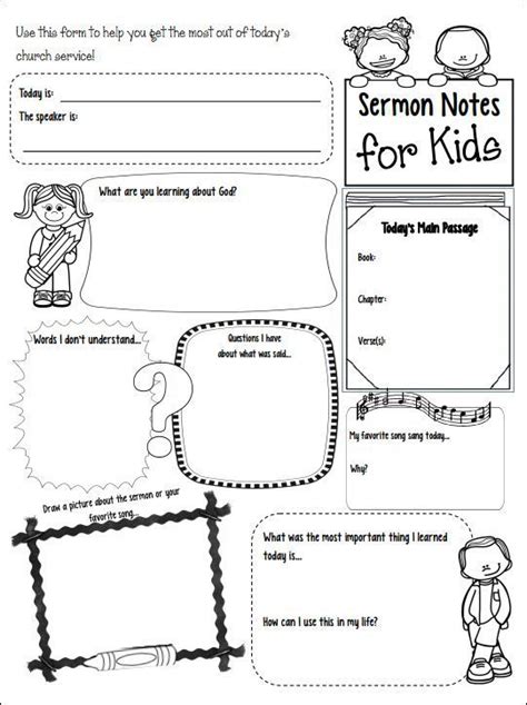 chsh sermon notes  kidsthere    versions