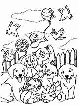 Lisa Dogs Kitties Coloring4free Xcolorings Printouts sketch template