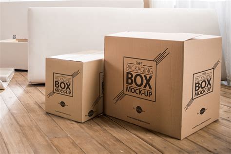 corrugated carton packaging box mock   mockup world