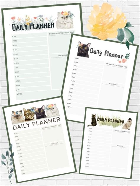 printable daily planners  time slots   list notes