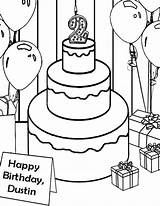 Coloring Pages Birthday Personalized Cake Happy Sweet 16th Ice Cream Getcolorings Printable Template sketch template