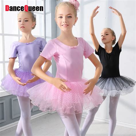 ballet dress  girls black tutu  shipping ballet clothes long sleeve short sleeve cotton