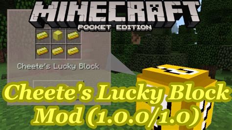 lucky blocks  mcpe minecraft pocket edition minecraft pe cheete