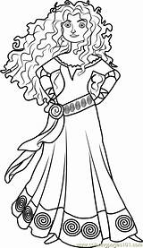 Merida Princesses Coloringpages101 Brave sketch template