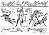 1066 Bayeux Tapestry Gag Drawings sketch template