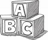 Clipart Blocks Alphabet Abc Cliparts Library sketch template