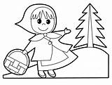Hood Red Coloring Pages Riding Little Getdrawings sketch template