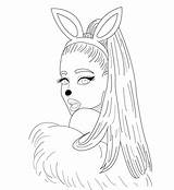 Grande Ariana Coloring Pages Drawing Colouring Template sketch template