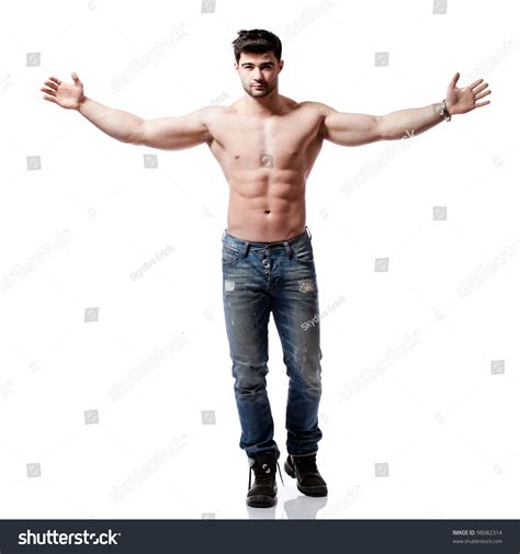 full body shot handsome young man stock photo  shutterstock