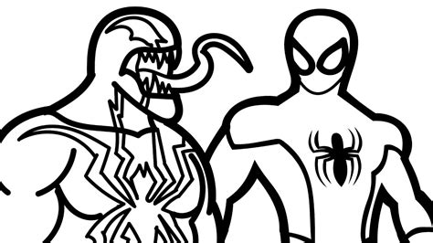 spiderman venom drawing  getdrawings
