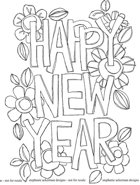 happy  year  year coloring pages  years eve colors