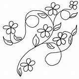 Vine Vines Coloring Flower Pages Flowers Drawing Leaves Drawings Leaf Outline Line Sketch Simple Color Clipart Draw Flowering Printable Am sketch template