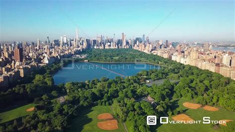 overflightstock central park manhattan  york city drone view aerial stock footage