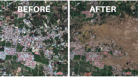 foto citra satelit perbandingan kota palu sebelum dan sesudah gempa perubahannya drastis banget