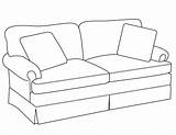 Sofa Drawing Couch Furniture Line Drawings Modern Chair Easy Outline Sketch Sofas Traditions Getdrawings sketch template