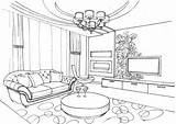 Coloring Living Room Ornament Pages Printable Interior Categories sketch template