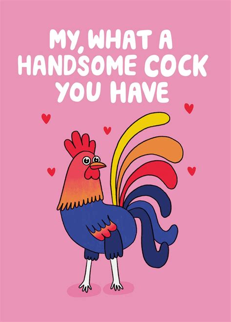 Handsome Cock Valentines Card Scribbler