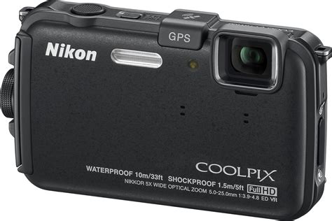 nikon coolpix aw black tough style  megapixel digital camera