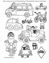 Medios Transportes Transporte Escolares Docentes Niños Preschool sketch template