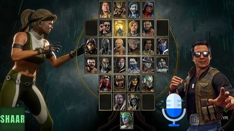 Mortal Kombat 11 Johnny Cage Announcer Voice Character Select Screen