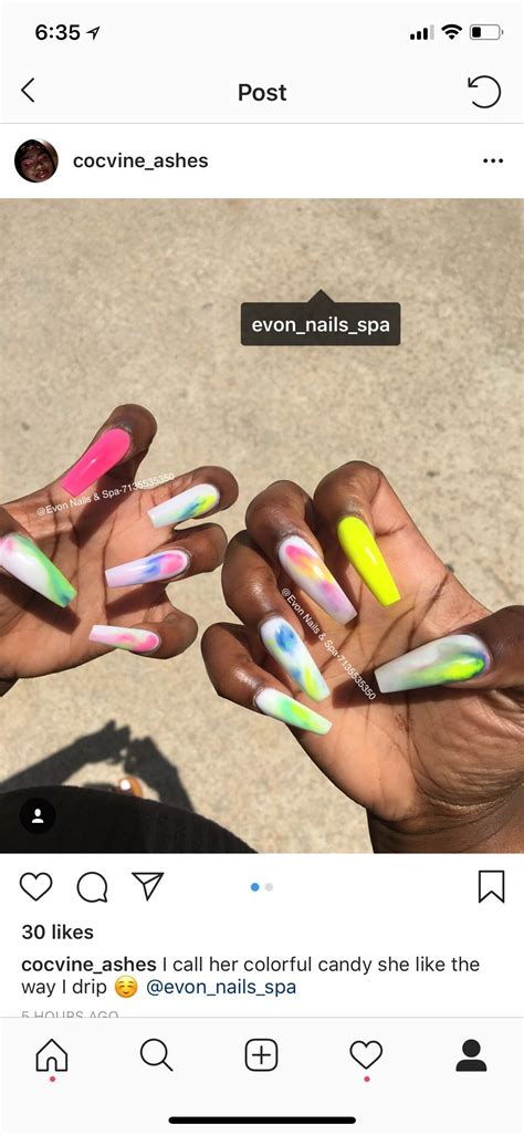 pin  evon nails spa  evon nails spa nail spa nails colorful