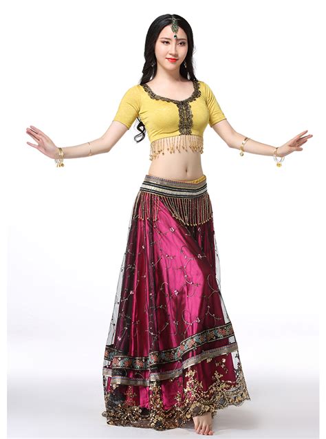 New Bollywood Actress 4pcs Set Bollywood Dance Costumes Buy Dance