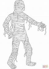 Coloring Mummy Pages Printable Drawing Paper sketch template