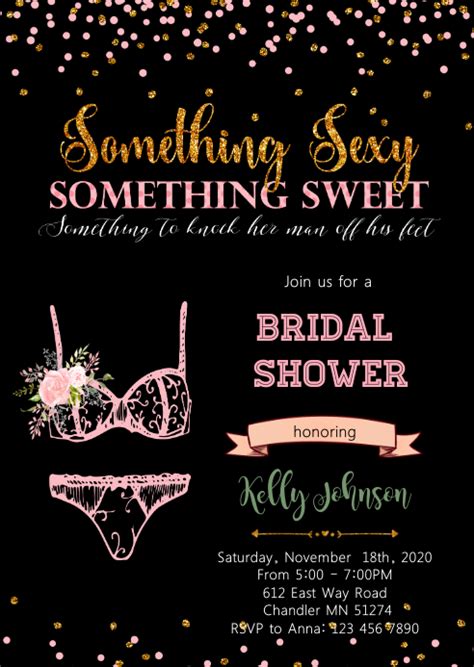 Something Sexy Bridal Shower Invitation Template Postermywall