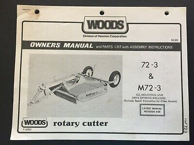 woods     rotary cutter owners manual  parts list  assembly ebay
