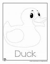 Duck Tracing Kids Word Worksheets Letter Activities sketch template
