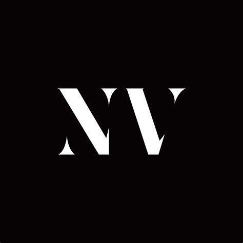 nv logo letter initial logo designs template  vector art  vecteezy