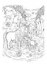 Einhorn Fohlen Ausmalbilder Einhoerner Fee Malvorlagen Wasserfall Einhörner Malvorlage Kinder Fabelwesen Pegasus sketch template