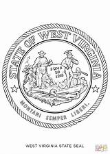 Coloring Virginia Seal State West Pages Outline Adult Wild Printable Town Western Old Library Clipart sketch template