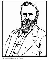 Rutherford Hayes Coloring Pages President Biography Patriotic Presidents Printables Usa Go 19th Printing Help Print Next Back sketch template