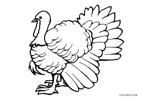 printable turkey coloring pages  kids