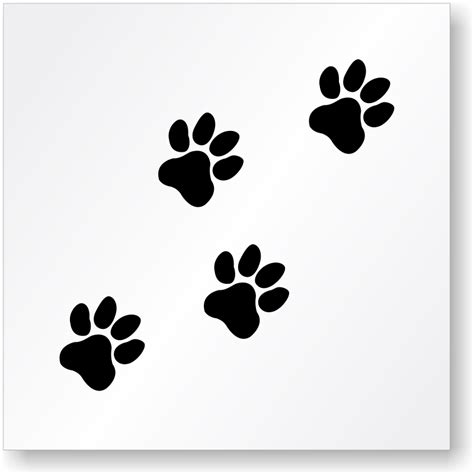 dog paw prints symbol floor stencil quick delivery signs sku st