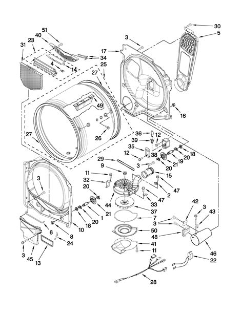 bulkhead parts diagram parts list  model wgdxw whirlpool parts dryer parts