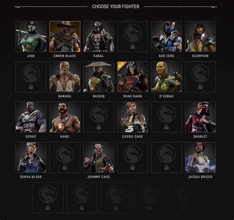 Mortal Kombat 11 All Characters Noredworld