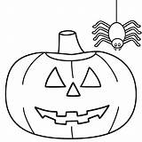 Halloween Coloring Pages Easy Pumpkin Drawing Simple Faces Toddlers Print Kids Drawings Line Printable Cute Spider Color Getdrawings Draw Pumpkins sketch template