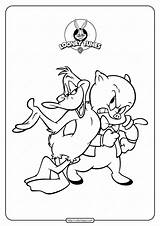 Coloring Porky Duffy sketch template