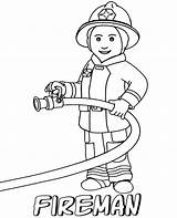 Coloring Fireman Pages Children Firefighter Printable Professions Topcoloringpages Print sketch template