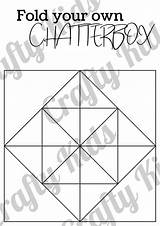 Cootie Catcher Chatterbox Fold sketch template