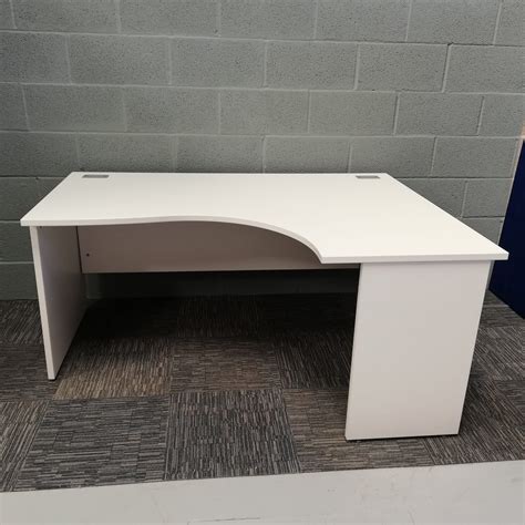 white 160cm rh desk recycled office solutions recycled