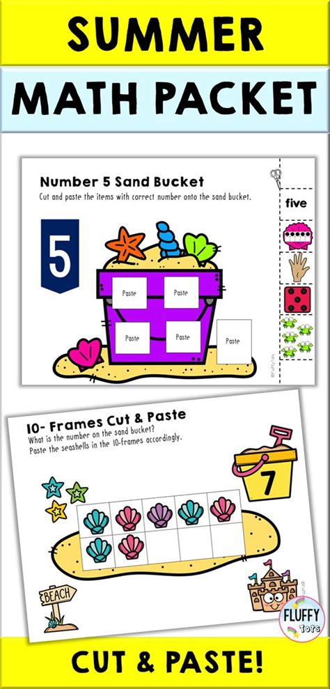 summer school math worksheets preschool math packets summer school