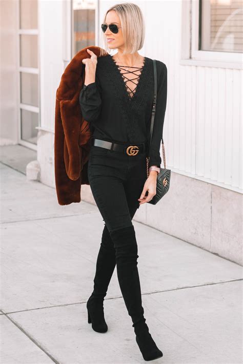 black dressy date night  straight  style date night outfit